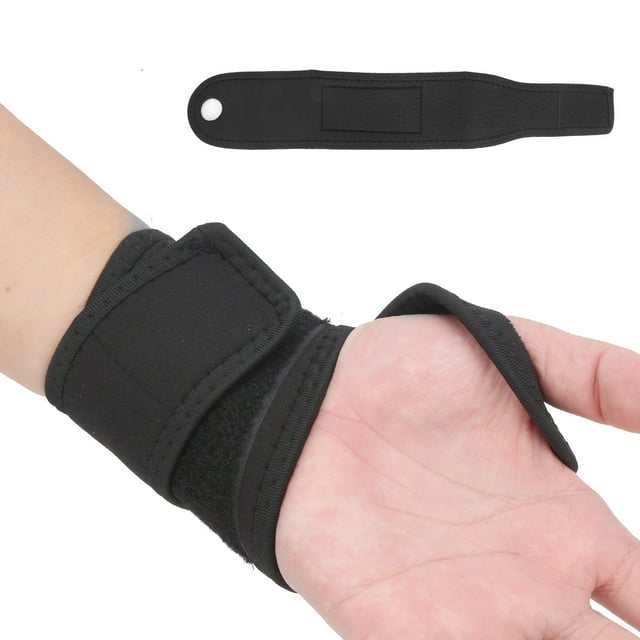Wrist Support Straps Wraps for Cycling, Wrist Strap Wrap Support Brace High Reliability SBR Diving Material Practical To Use for Table Tennis for Basketball Full Black,Black