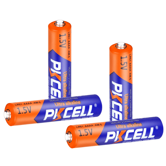 4  Pkcell AAAA 1.5V Alkaline Batteries LR61 E96 MN2500
