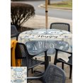 thumbnail image 5 of Outdoor Tablecloth with Umbrella Hole for Patio/Picnic/Party/Camping, Coastal Beach Waterproof Table Cloth Square Cover Washable, Ocean Nautical Surfboards Starfish Beige (54"x 54"), 5 of 9