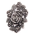 thumbnail image 2 of Efulgenz Fashion Boho Vintage Antique Indian Oxidized Silver Statement Floral Big Round Adjustable Ring Jewelry, 2 of 4