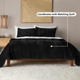 thumbnail image 6 of Mainstays Corduroy Pillow Sham, King, Black, 1 Pack, 6 of 8