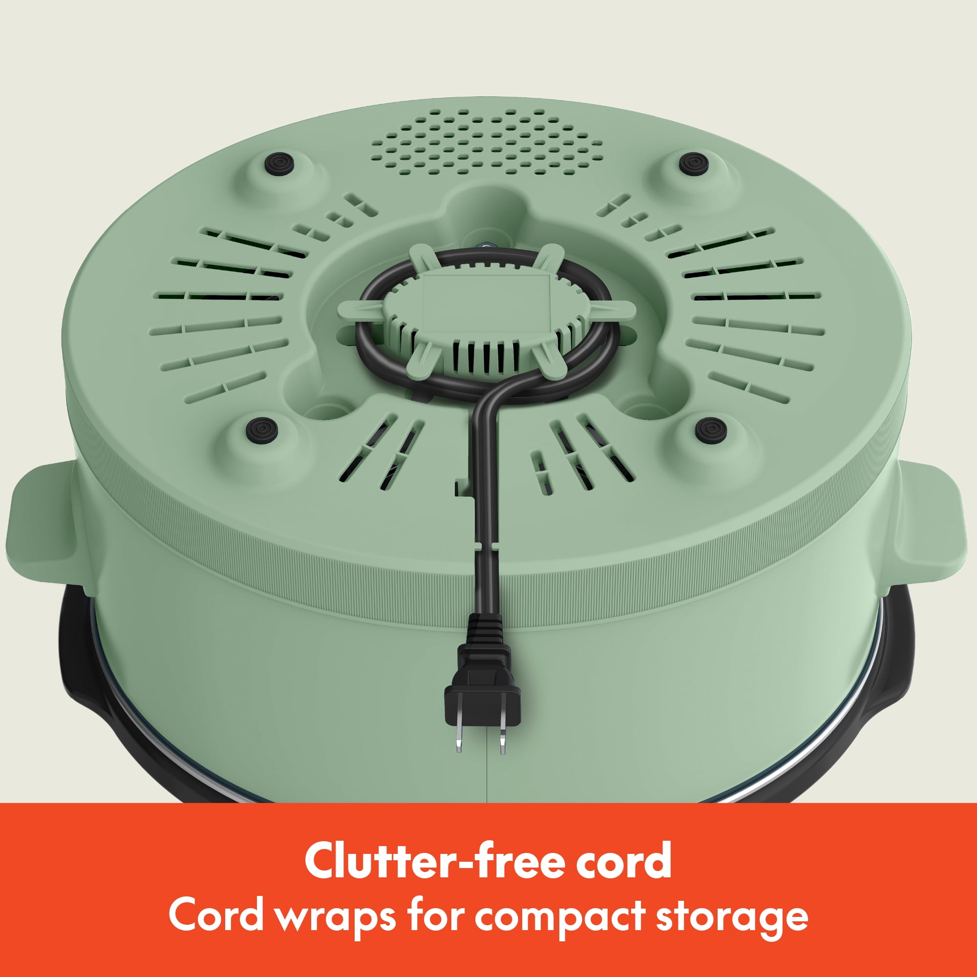 bella 6 Qt Manual Slow Cooker with 3 Temperature Settings, Ceramic Nonstick Coating, Dishwasher Safe Stoneware Pot & Tempered Glass Lid, Seaglass