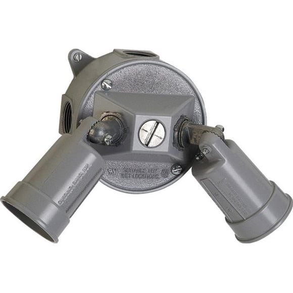 16795 Gray Weatherproof Round Lampholder Kit