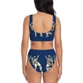 thumbnail image 3 of Daiia Disco party Astronaut Dancing Women's Bikini Set Two Piece Swimsuit High Waisted Bikini Adjustable Straps Bikini Perfect for Beach, Pool, and Summer Vacation-Small, 3 of 9
