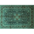 thumbnail image 1 of Ahgly Company Indoor Rectangle Persian Turquoise Blue Traditional Area Rugs, 5' x 7', 1 of 4