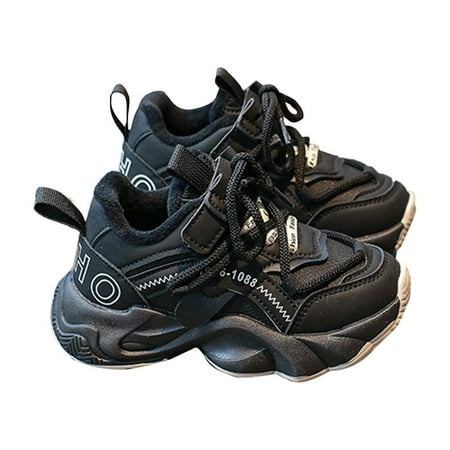 Ketyyh-chn99 Toddler Boys Girls Light Up Shoes Girl Running Shoes Hiking Shoes for Kids casual shoes girls kids sneakers lightweight Black 11 Little Child