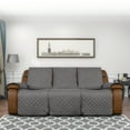 thumbnail image 5 of Easy-Going Recliner Sofa Cover, Reversible Couch Cover for 3 Seat Recliner, Split Sofa Cover for Each Seat, Furniture Protector with Elastic Straps for Kids, Dogs, Pets(3 Seater, Gray/Light Gray), 5 of 6