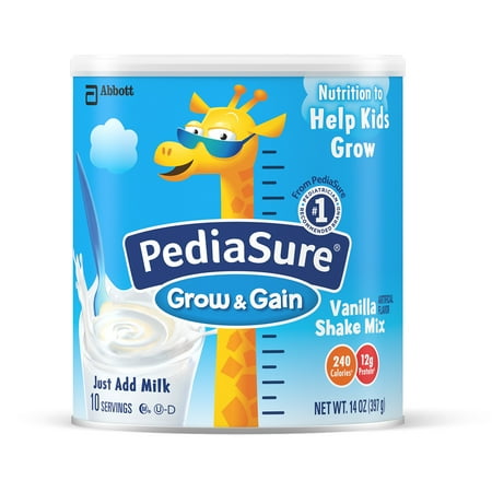 PediaSure Grow & Gain Vanilla Shake Mix, Nutrition Shake For Kids, 14 oz