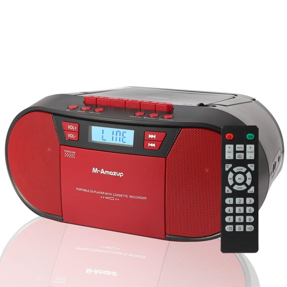 Casete de CD Boombox M-Amazup, Bluetooth, USB, radio FM
