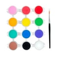 thumbnail image 2 of Hello Hobby Face & Body Art Paint 12 Color Pots with Brush, Primary Colors, Washable, 2 of 5