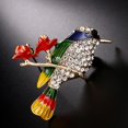 thumbnail image 2 of Broche de Animal de pájaro esmaltado para mujer, joyería, alfileres de cuello coloridos, azul Zulema Broche de animales, 2 of 7