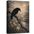 thumbnail image 6 of Canvas Print Gothic Crow Wall Art Dark Academia Decorative for Living Room Bedroom - 32"x48", 6 of 8