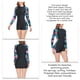 thumbnail image 5 of Traje de baño de una pieza Ticfox para mujer de manga larga con estampado floral, 5 of 6