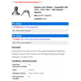 thumbnail image 2 of Ignition Lock Cylinder - Compatible with 1970 - 1975, 1981 - 1983 Chrysler Imperial 1971 1972 1973 1974 1982, 2 of 2