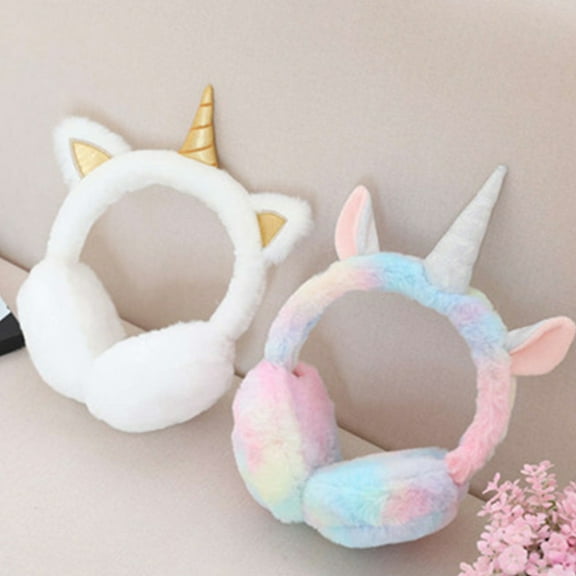 MLINS Warm Ear Warmer Girls Unicorn Muffs Plush for Kids