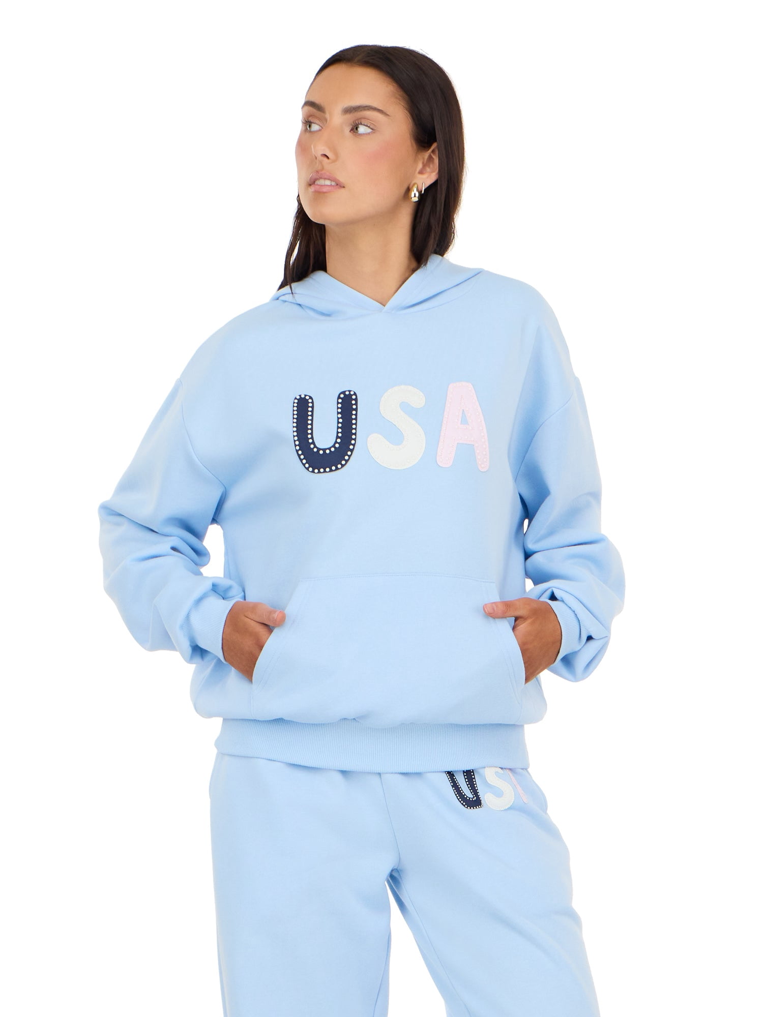 Forever 21 Women's Americana Oversized Hoodie, Sizes XXS-4X