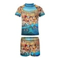 thumbnail image 5 of Luca Boys Two Piece Rash Guard Swimsuits Kids Short Sleeve Swimwear Sets Bathing Suit, 5 of 7