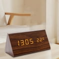 thumbnail image 5 of Modern Digital Clock, LED Display Day Of Week Alarm Clock, Living Room Office Wall Desk Clock, 3 Alarms Sound Control, Adjustable Brightness, USB/AAA Powered, With Timer Temperature Date Display, 5 of 6