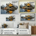 thumbnail image 4 of Designart "Pier Reflections Yellow Lakehouse wall decor II" Landscapes Floater Framed Canvas Print, 4 of 7