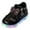 Black, variant on Otqutp Side Zipper Bow Glitter Light Up Sneakers for Toddler Boys Kids Baby Non Slip Leather Sport Shoes First Walking Shoes