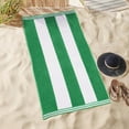 thumbnail image 6 of Superior Cabana Striped 6-Piece Oversized Cotton Beach Towel Set, Dark Green, 6 of 10