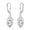 Celtic Knot CZ Drop, variant on LeCalla 925 Sterling Silver Diamond Cut Lever Back Tear Drop Dangle Earrings Jewelry for Women and Teen 38MM