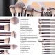 thumbnail image 2 of Makeup Brush Set 18 Pcs Premium Synthetic Foundation Powder Concealers Eye shadows Blush Makeup Brushes with black case (A-Champagne), 2 of 4