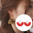thumbnail image 3 of 1 par de pendientes de borla bohemios llamativos, recuerdo de fiesta, accesorio de moda para el Día de San Valentín, pendiente rojo brillante Ropa, zapatos y accesorios Miscelánea rojo brillante Minnieouse AP009556-11B, 3 of 6