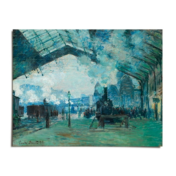 Arrival of the Normandy Train, Gare Saint Lazare c. 1877 - Claude Monet - 8x10 - Wall Art Print - UNFRAMED