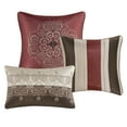 thumbnail image 4 of Gracie Mills 7-Piece Red Jacquard Comforter Set with Decorative Pillows GRACE-8995, 4 of 5