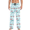 thumbnail image 7 of FORMRS Mens Pajama Pants with Pockets Cotton Sleepwear Lounge Bottoms Sizes S-2XL, Blue Trains Pattern, 7 of 7