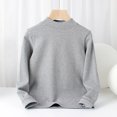 thumbnail image 4 of YDFCWXW Girls Turtleneck T Shirt, Mock Neck Long Sleeve Kids Soft Base Layer Shirt (Light Gray, 5-6 Years), 4 of 6