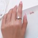 thumbnail image 3 of Anillo de plata de ley S925 con incrustaciones de circonitas de colores, diseño de nicho para mujer, joyería de plata de lujo ligera y de alta gama, 3 of 3
