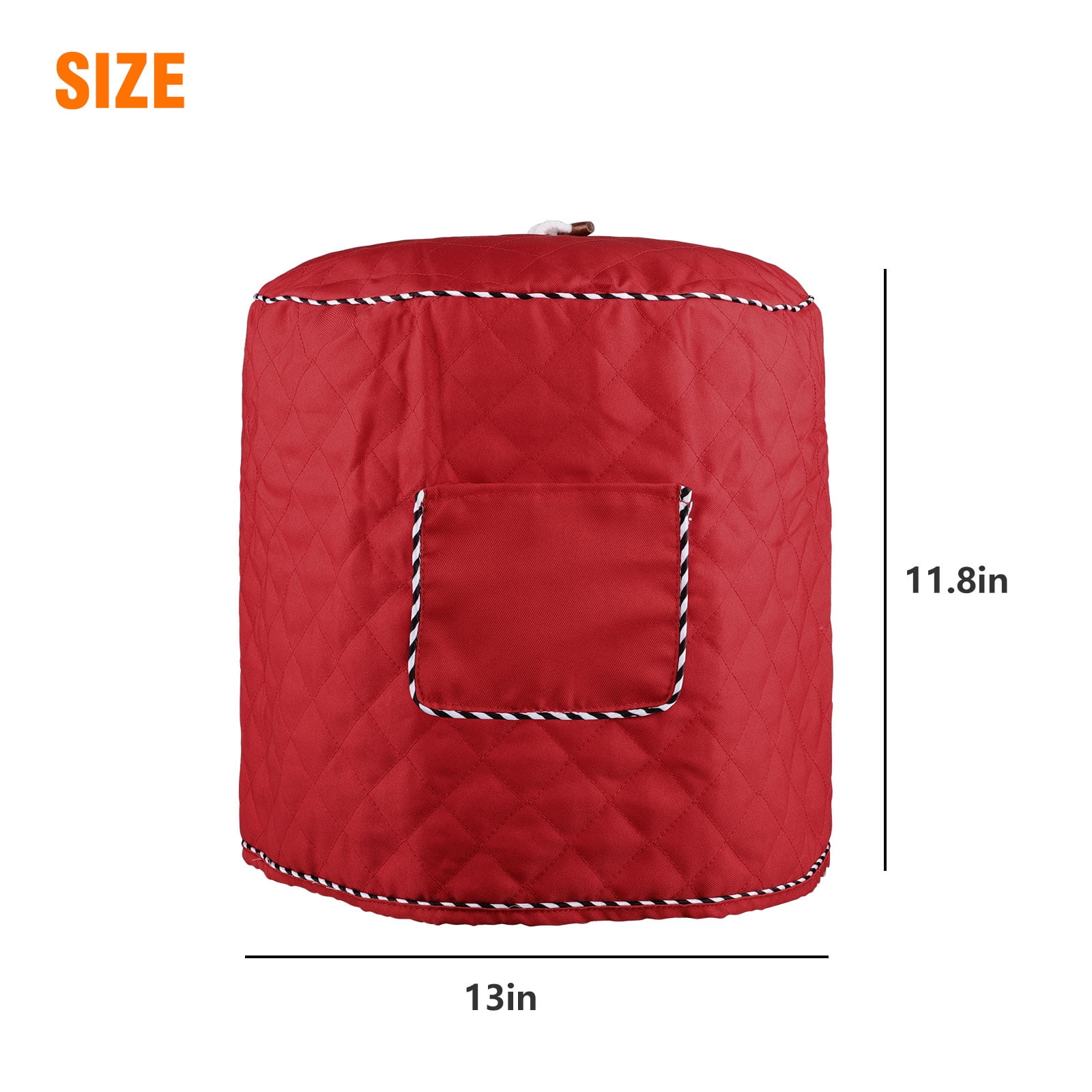 Valentine's Day Pressure Cooker Cover – Stain-Resistant Dust Cover With Pocket, Pink Heart Design