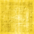 thumbnail image 1 of Ahgly Company Machine Washable Indoor Square Persian Yellow Traditional Area Rugs, 6' Square, 1 of 4