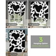 thumbnail image 4 of Black and White Tie Up Curtains for Kitchen Bathroom Bedroom Windows 63 Inch Length, Farmhouse Cow Black White Balloon Drape Curtains Shade Rod Pocket Drapery Curtain Panel, 46"x63", 4 of 7