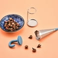 thumbnail image 3 of 2 infusores de té reutilizables con forma de paraguas y bandeja antigoteo para tazas de té, jarras y teteras, colador de té de malla fina de acero inoxidable con tapa de silicona para té, 3 of 8