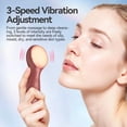 thumbnail image 3 of ABCISI Facial Cleansing Brush Electric, Silicone Heated Face Scrubber with 7 LED Lights, Rechargeable Vibration Exfoliating Cleanser for Deep Cleaning & Gentle Massage, Skin Care Tool (Brown), 3 of 10