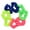 Neon Royal, variant on Motique Accessories Set of 8 Neon Color Solid Scrunchies Hair Scrunchy (Pink Yellow Green Orange)