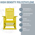 thumbnail image 3 of AreShark Outdoor Rocking Chair Set of 4, All Weather Resistant Patio Rocking Chair, HDPE Porch Rocker for Deck, Balcony, 380lbs, Yellow, 3 of 7