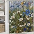 thumbnail image 6 of PRATYUS Flowers Field Grass Shower Curtain with Hooks, 100% Polyester Bathroom Decoration Set for Home Bathtubs, Waterproof and Quick Drying 36"x72, 6 of 7