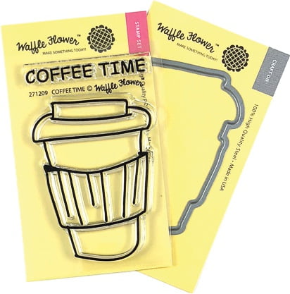 Waffle Flower Stamp & Die Set-Coffee Time