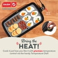 thumbnail image 5 of Dash Everyday Ceramic Nonstick Electric Griddle, 20"x10.5" Cooking Surface, Cream, 5 of 6