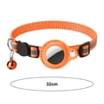 thumbnail image 3 of CBFFDC Cat Collar Pet Collar Reflective Adjustable Strap Little Bell Pattern Button Nylon Collar for Airtag, 3 of 7