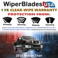 thumbnail image 2 of 2010 Nissan Titan Beam Wiper Blades Wipers w/1yr Warranty (Set of 2), 2 of 5