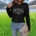thumbnail image 2 of Charella Long Sleeve Shirts for Women Casual Graphic Tee Loose Fit Crew Neck Ptinted Tops Soft Clothes (S, Black 1), 2 of 6