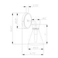 thumbnail image 4 of Beaker 1-Light Soft Gold Wall Sconce with Clear Glass - Soft Gold, 4 of 4