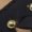 Black, variant on Victoria K Women's Gold Studs With Braid Ballerina Flats