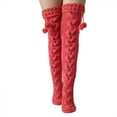 thumbnail image 2 of Seyurigaoka Women Thigh High Stockings, Autumn Winter Woolen Knitted Socks Long Tube Socks Knee High Socks Leg Warmers, 2 of 2