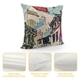 thumbnail image 4 of Throw Pillow Cushion Cover, Hand Drawn Building of Durbar Mountains and Buildings in Tourist Attraction, Decorative Square Accent Pillow Case,Multicolor, 4 of 5